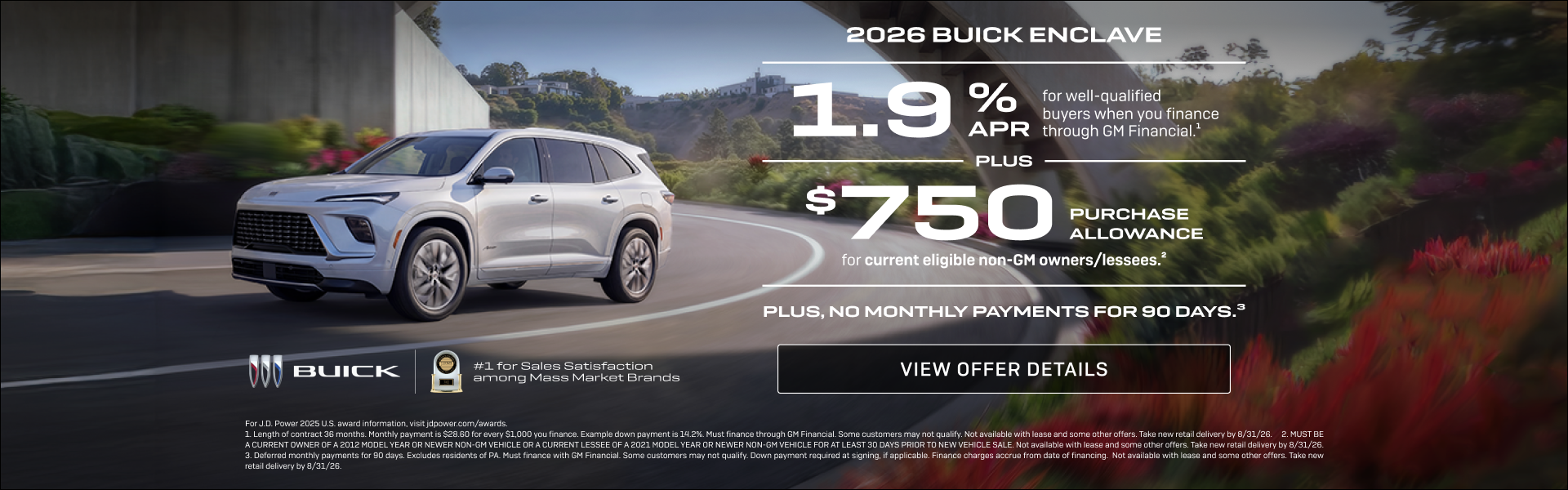 1.9% APR 
FOR WELL-QUALIFIED BUYERS when you finance through GM Financial.1

Plus, $750 PURCHASE ...